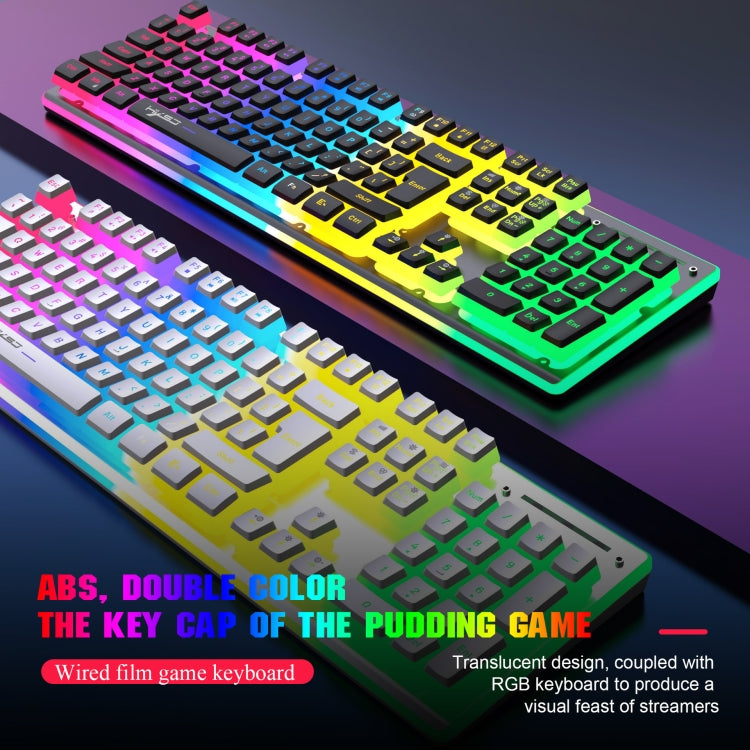 HXSJ L96 2.4G Wireless RGB Backlit Keyboard and Mouse Set 104 Pudding Key Caps + 4800DPI Mouse My Store