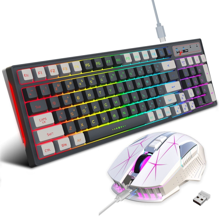 HXSJ L98 2.4G Wireless RGB Keyboard and Mouse Set 104 Keys + 1600DPI Mouse My Store