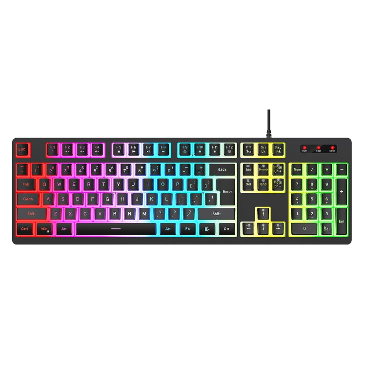 HXSJ L200 Wired RGB Backlit Keyboard 104 Pudding Key Caps My Store