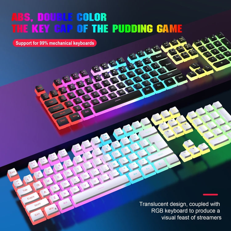 HXSJ L200 Wired RGB Backlit Keyboard 104 Pudding Key Caps My Store