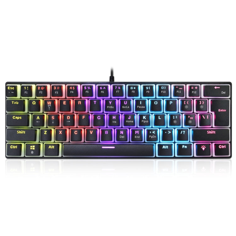 HXSJ L700 Wired RGB Mechanical Keyboard 61 Pudding Key Caps My Store