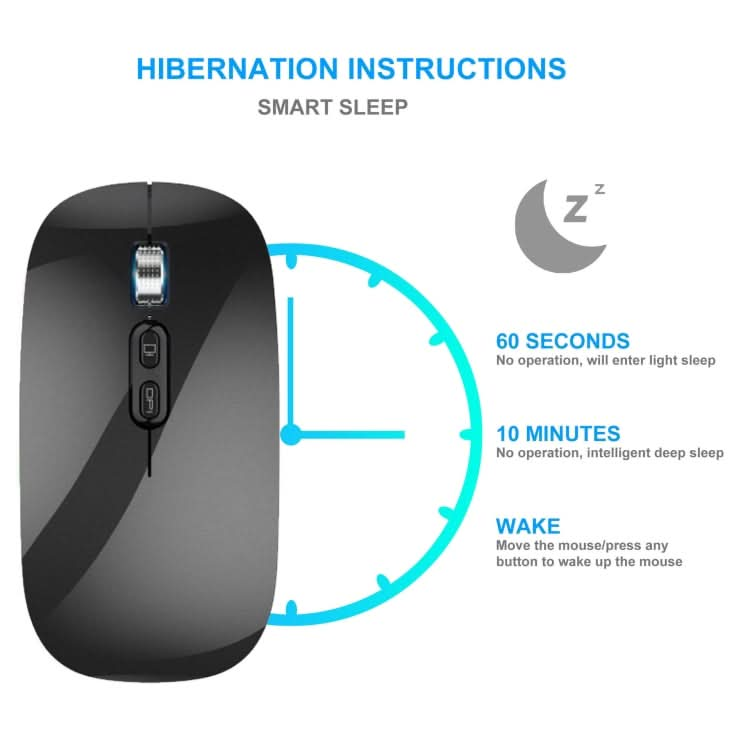 HXSJ M103 1600DPI UV Dual Mode 2.4GHz + Bluetooth 5.1 Wireless Rechargeable Mouse My Store