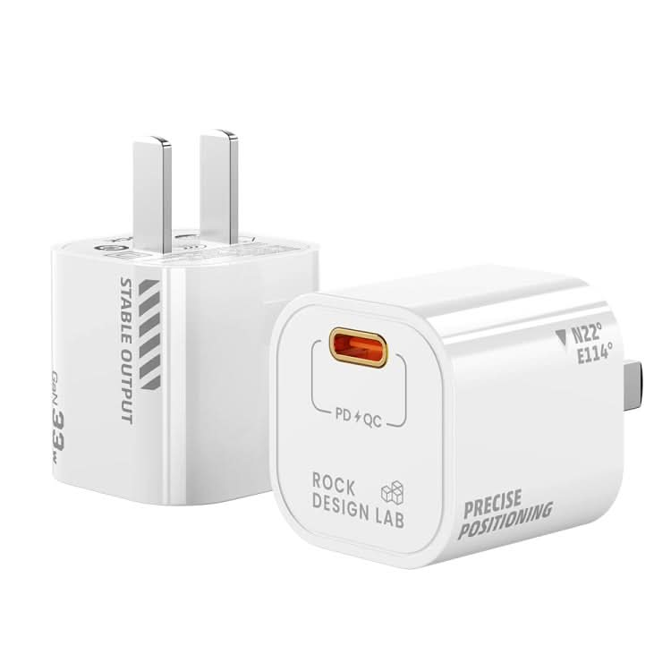 ROCK T88 Sugar Series PD33W Single Type-C Port GaN Charger, CN Plug