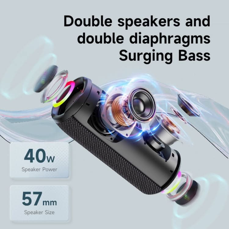 Zealot S49 Pro 20W Outdoor Portable Wireless Bluetooth Speaker with RGB Light