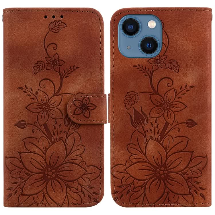 Lily Embossed Leather Phone Case, Series 6