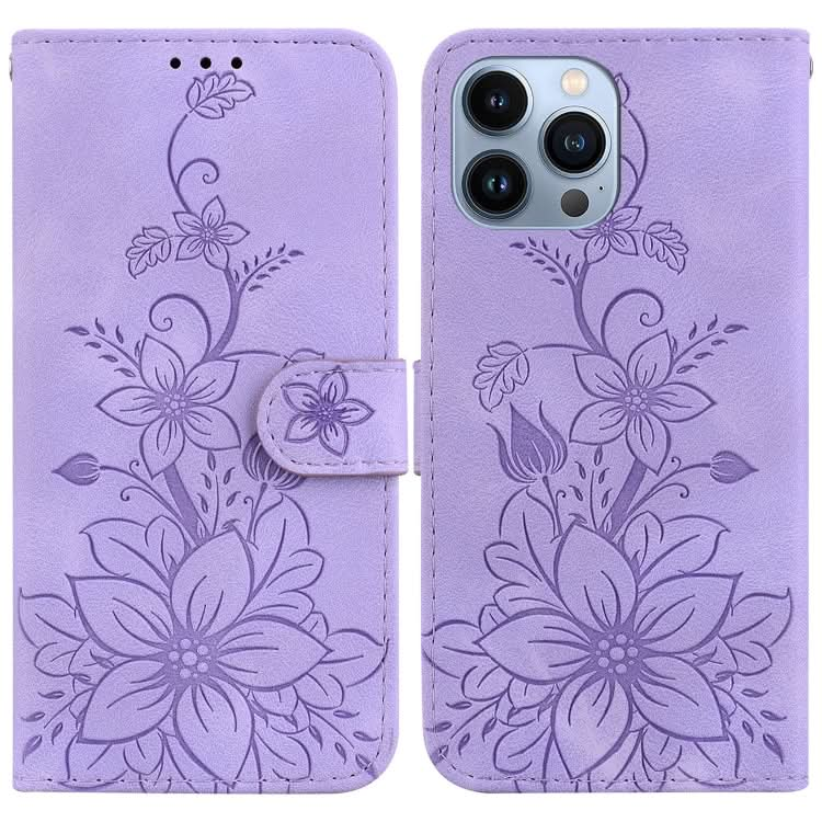 Lily Embossed Leather Phone Case, Series 1