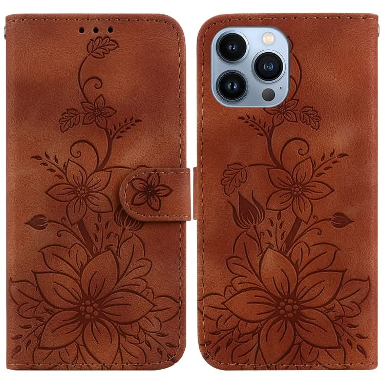 Lily Embossed Leather Phone Case, Series 2