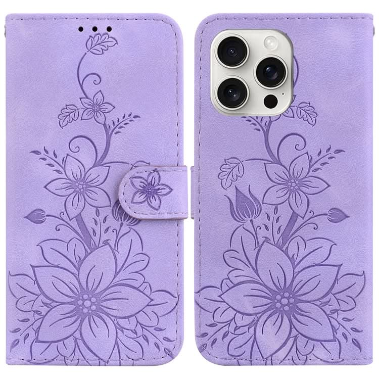 Lily Embossed Leather Phone Case, Series 3