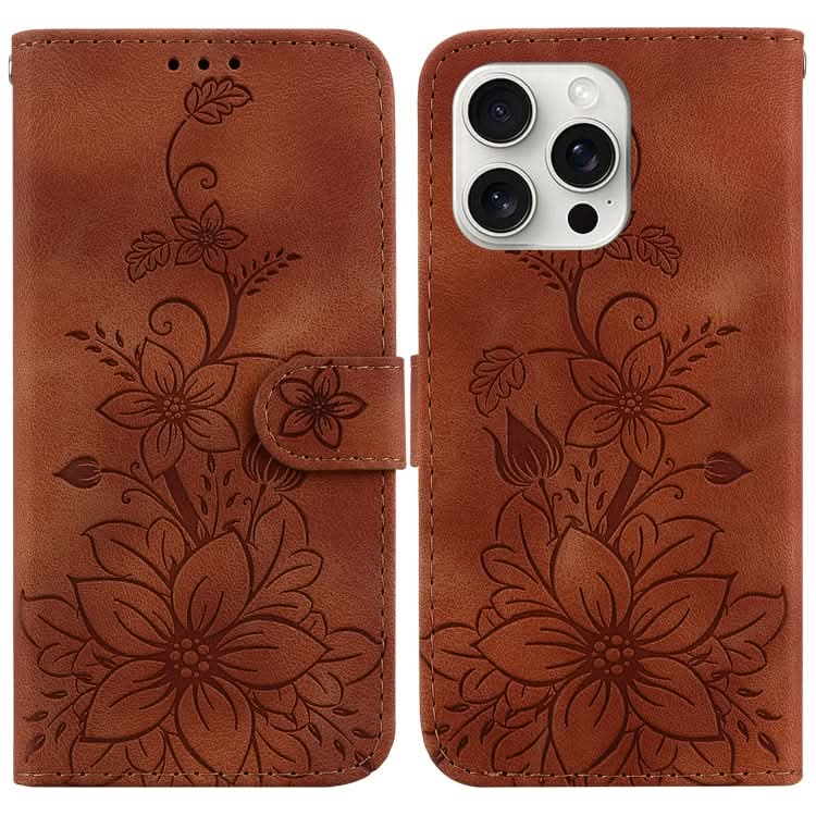 Lily Embossed Leather Phone Case, Series 3