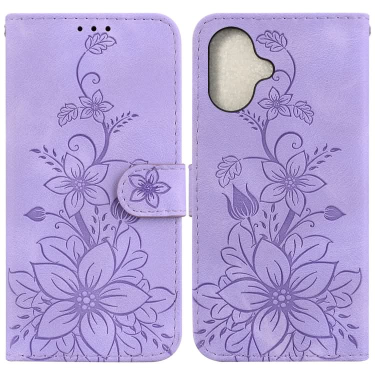 Lily Embossed Leather Phone Case, Series 1