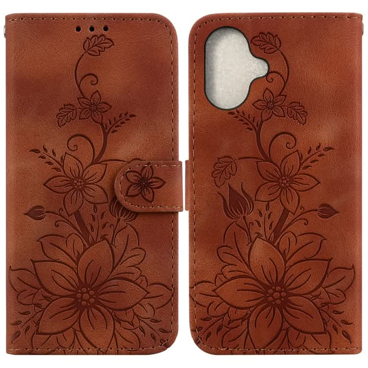 Lily Embossed Leather Phone Case, Series 1