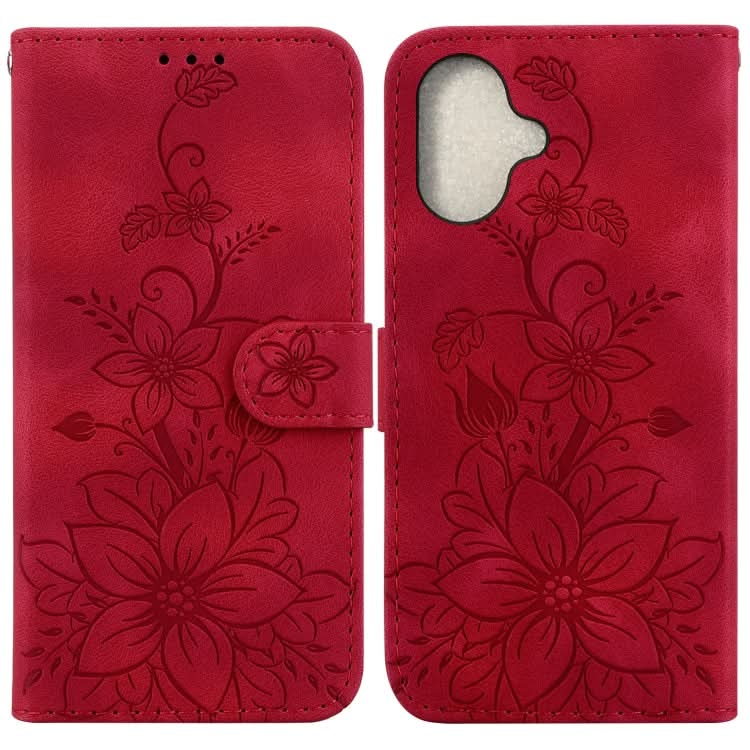 Lily Embossed Leather Phone Case, Series 4