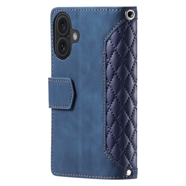 Grid Texture Zipper Leather Phone Case with Lanyard, Series 2