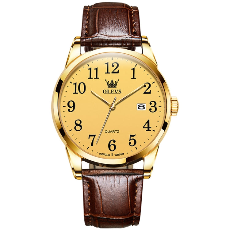 OLEVS 5566 Men Simple Single Calendar Waterproof Quartz Watch Reluova