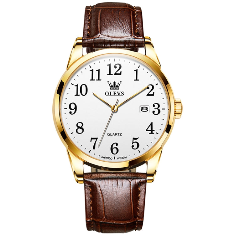 OLEVS 5566 Men Simple Single Calendar Waterproof Quartz Watch Reluova