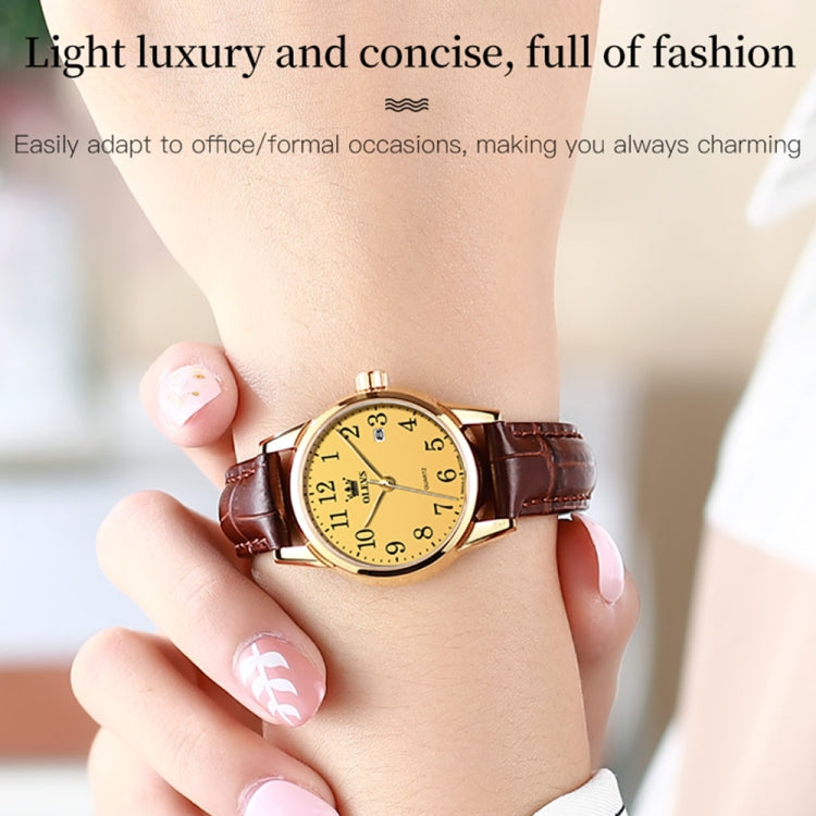 OLEVS 5566 Women Simple Single Calendar Waterproof Quartz Watch