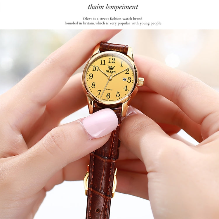 OLEVS 5566 Women Simple Single Calendar Waterproof Quartz Watch Reluova