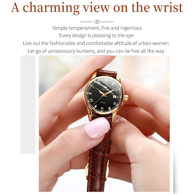 OLEVS 6896 Women Multifunctional Luminous Waterproof Quartz Watch