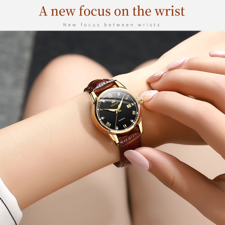 OLEVS 6896 Women Multifunctional Luminous Waterproof Quartz Watch