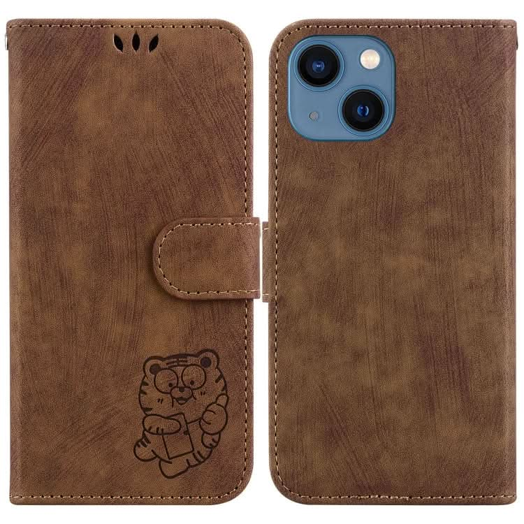 Little Tiger Embossed Leather Phone Case, Series 5