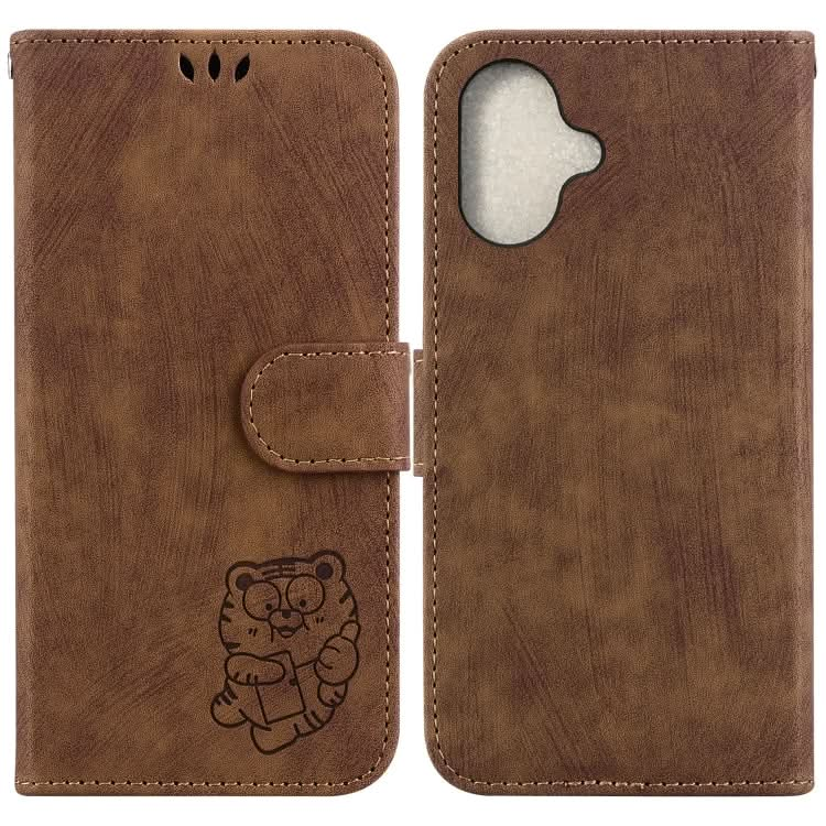 Little Tiger Embossed Leather Phone Case, Series 4