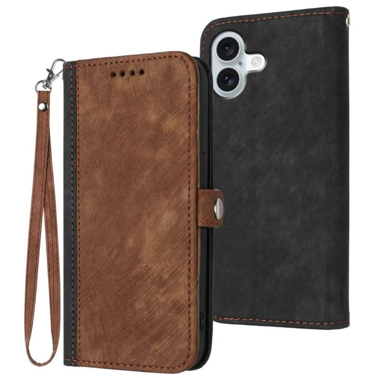 Side Buckle Double Fold Hand Strap Leather Phone Case, Series 1