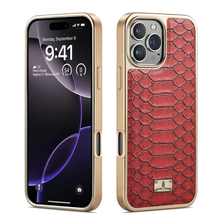 Fierre Shann Python Texture Electroplating PU Phone Case, Series 2