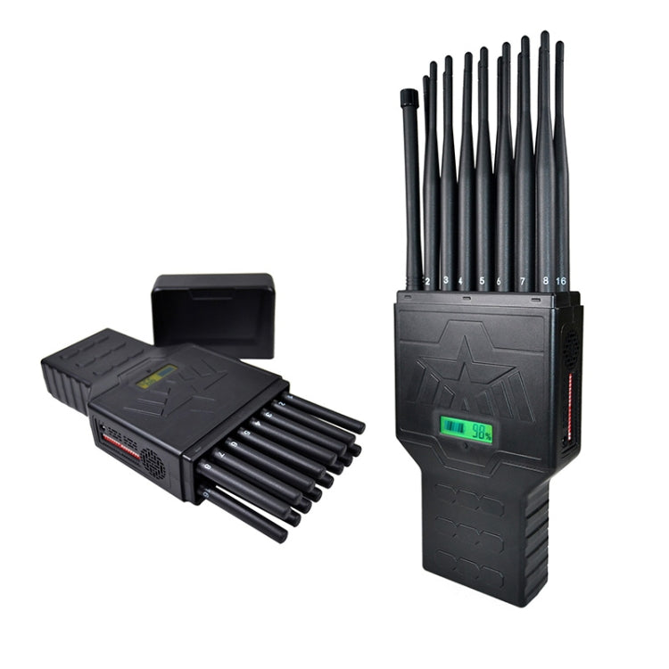 JAX-121P16 2G/3G/4G/5G/WiFi/GPS Handheld Phone Signal Jammer