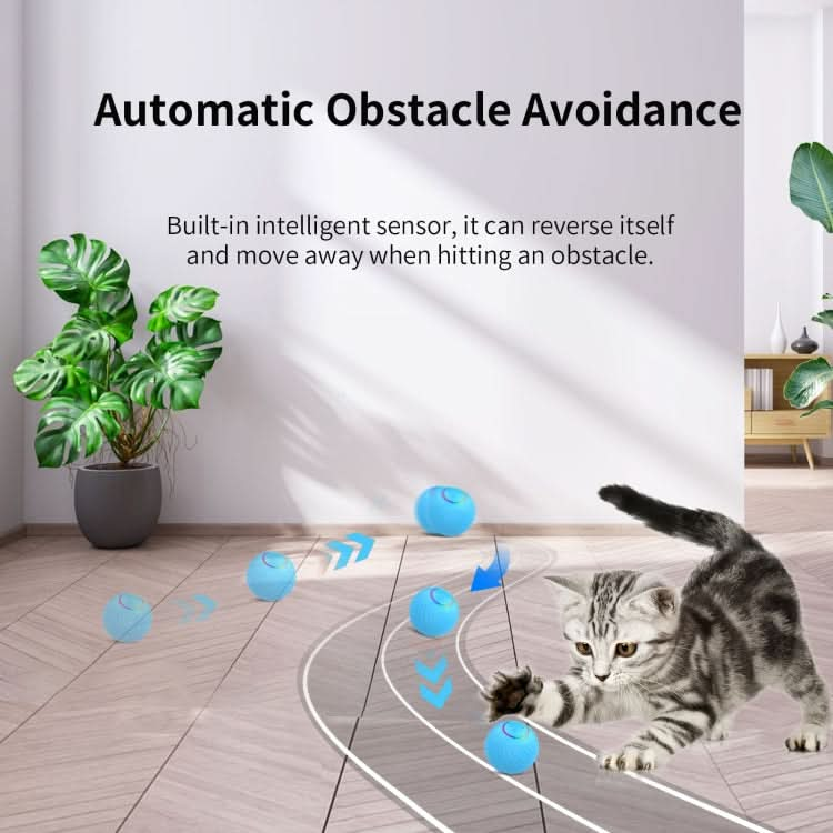 C2 5.5cm Intelligent Auto Pet Toy Cat Training Luminous Ball, No Remote Control - Reluova