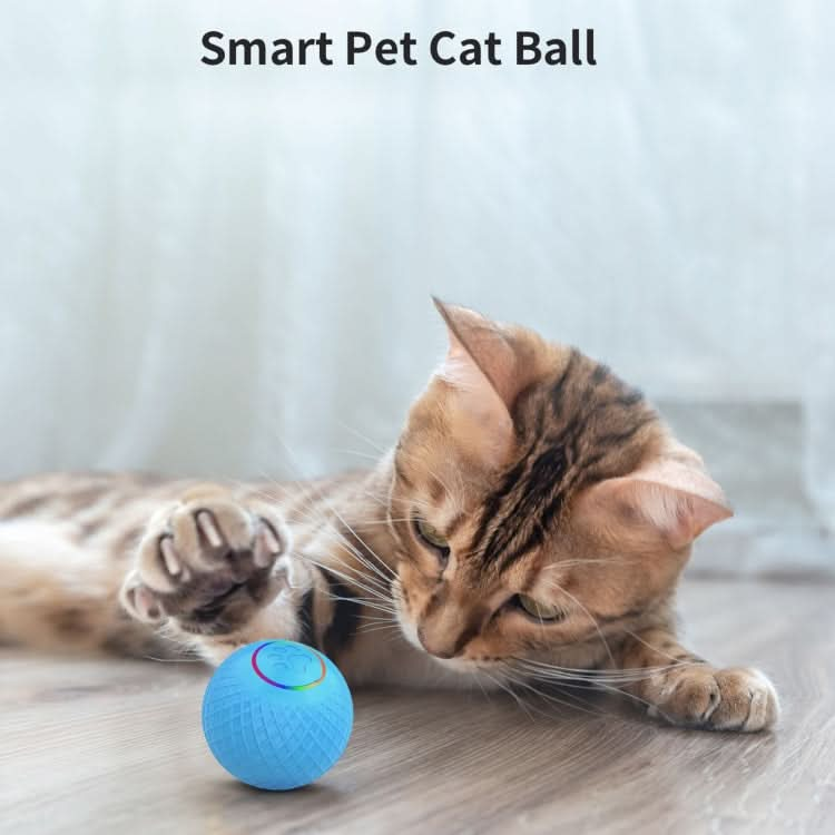 C2 5.5cm Intelligent Auto Pet Toy Cat Training Luminous Ball, No Remote Control - Reluova