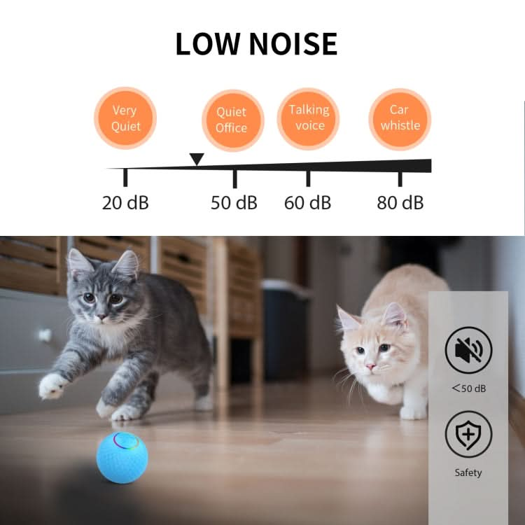 C2 5.5cm Intelligent Auto Pet Toy Cat Training Luminous Ball, No Remote Control - Reluova