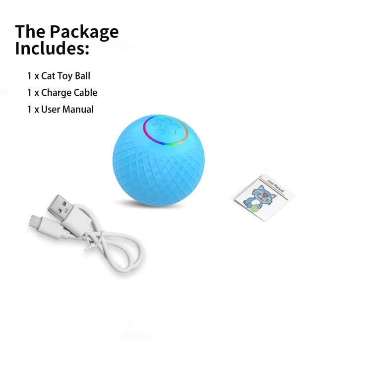 C2 5.5cm Intelligent Auto Pet Toy Cat Training Luminous Ball, No Remote Control - Reluova