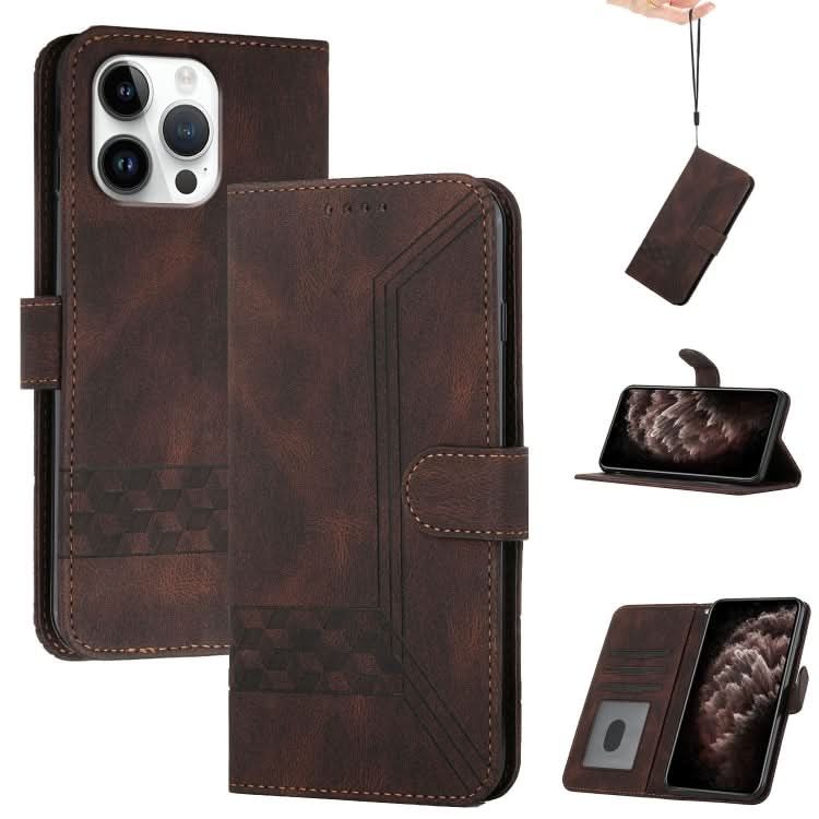 Cubic Skin Feel Flip Leather Phone Case, Series 2