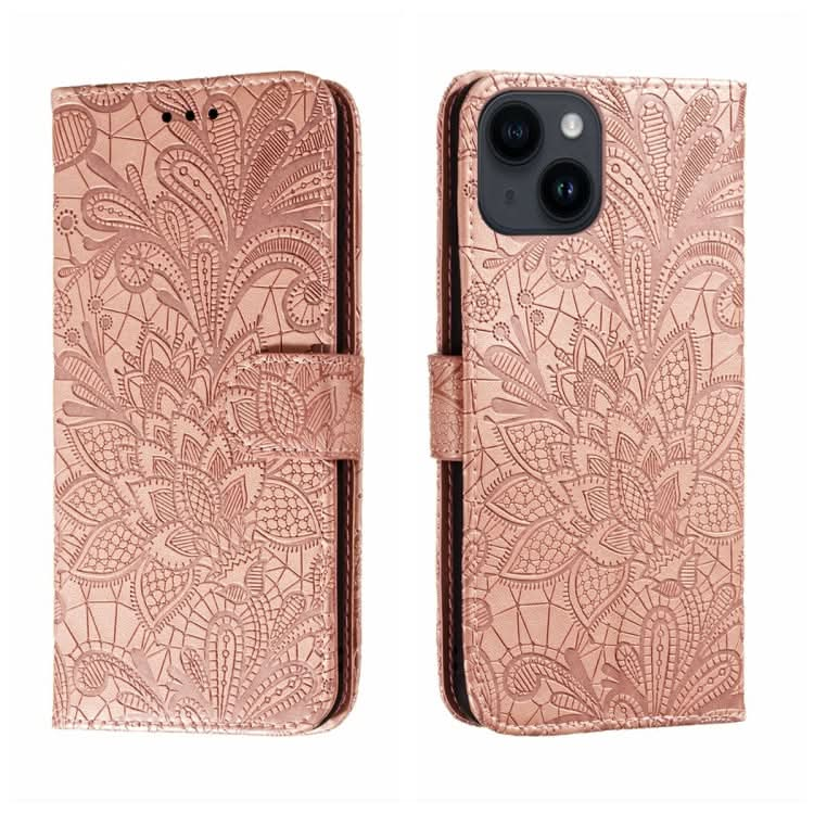 Lace Flower Embossing Flip Leather Phone Case, Series 1