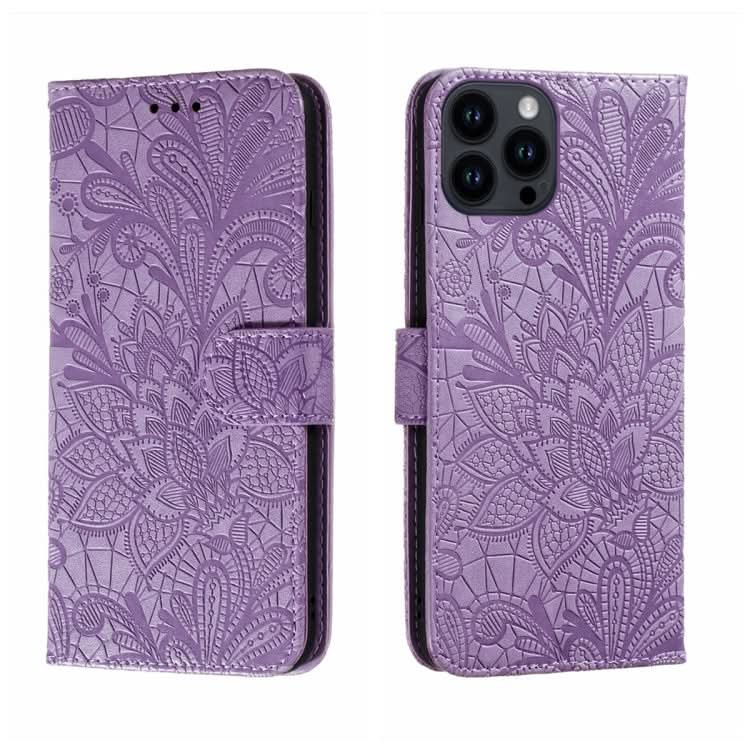 Lace Flower Embossing Flip Leather Phone Case, Series 1