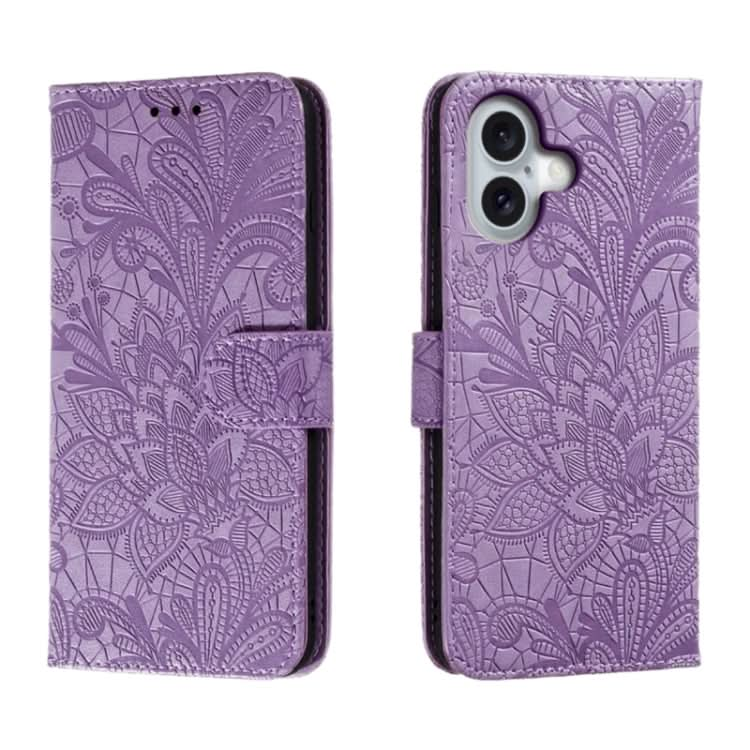 Lace Flower Embossing Flip Leather Phone Case, Series 2