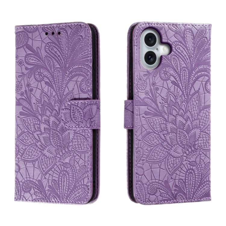 Lace Flower Embossing Flip Leather Phone Case, Series 1