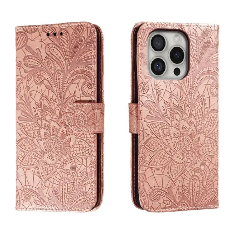 Lace Flower Embossing Flip Leather Phone Case, Series 1