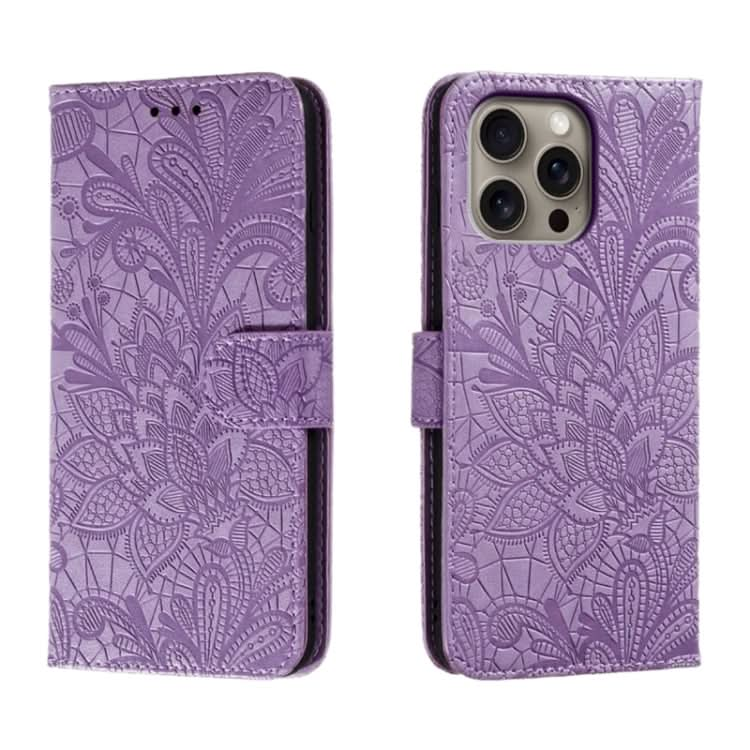 Lace Flower Embossing Flip Leather Phone Case, Series 2