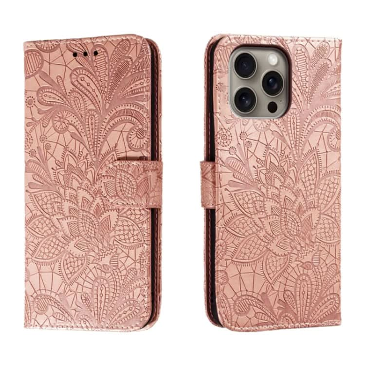 Lace Flower Embossing Flip Leather Phone Case, Series 2