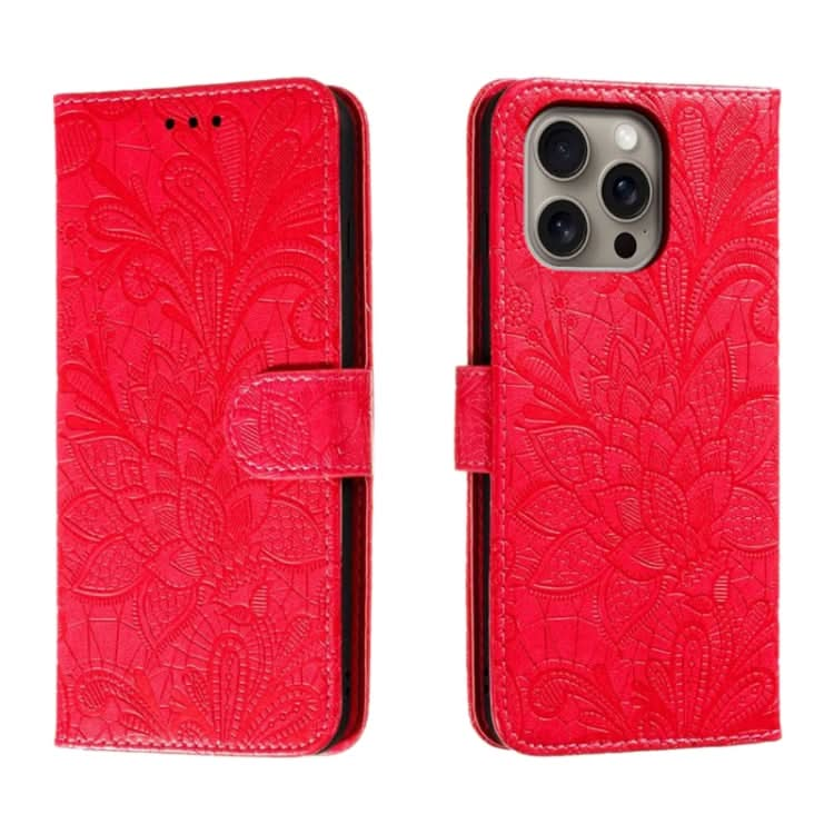 Lace Flower Embossing Flip Leather Phone Case, Series 2