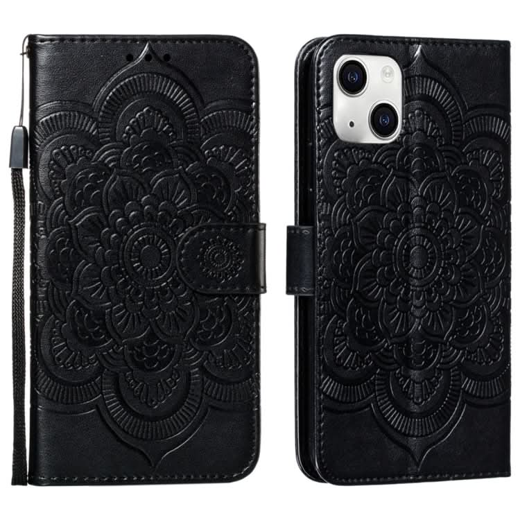 Mandala Embossing Pattern Horizontal Flip Leather Phone Case, Series 1