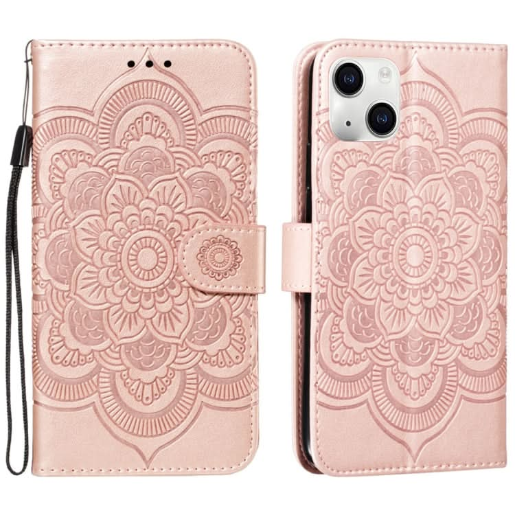 Mandala Embossing Pattern Horizontal Flip Leather Phone Case, Series 1