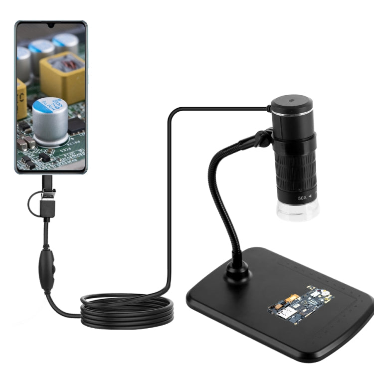 AN104 1000X 3 in 1 Digital Microscope with Helical Tube Bracket Reluova