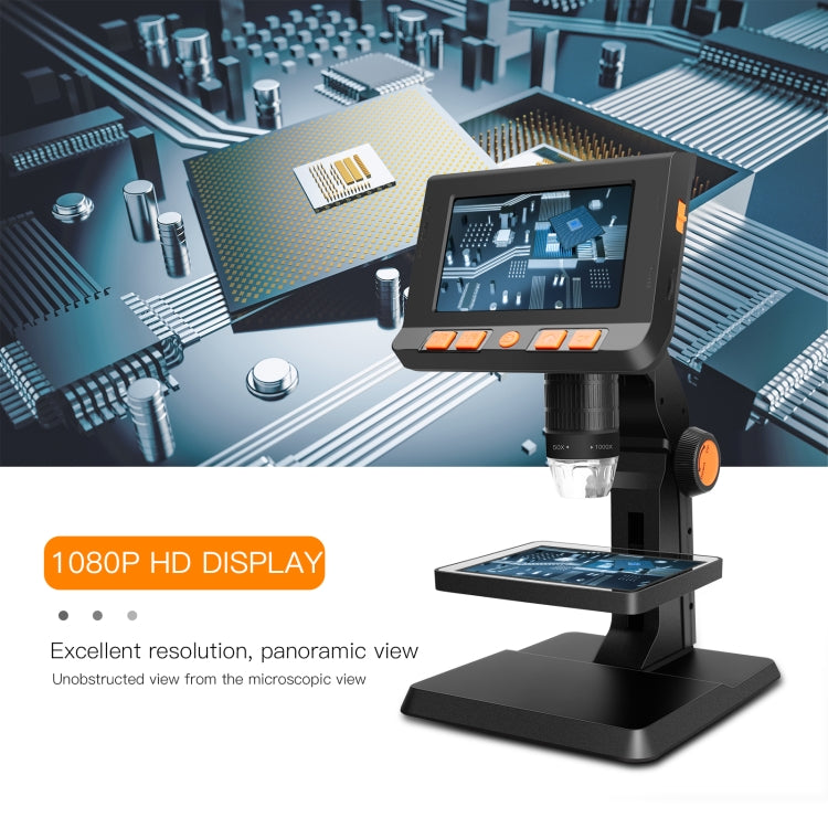 P110 50X-1000X Desktop Electronic Digital Microscope with 4.3 inch Screen Reluova