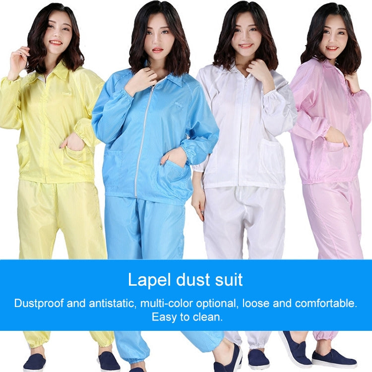 Anti Static Split Lapel Dustless Clothing Food Protection Stripe Clean Clothes, Series 1