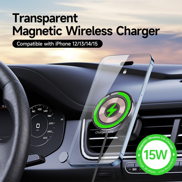 DUZZONA V2 15W Transparent Car Magnetic Wireless Charger ÎҵÄÉ̵ê