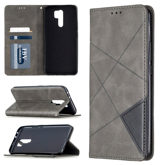 Rhombus Texture Horizontal Flip Magnetic Leather Case with Holder & Card Slots & Wallet My Store