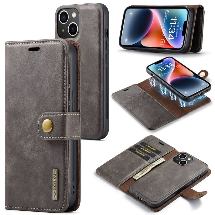 DG.MING Crazy Horse Texture Detachable Magnetic Leather Phone Case, Series 1