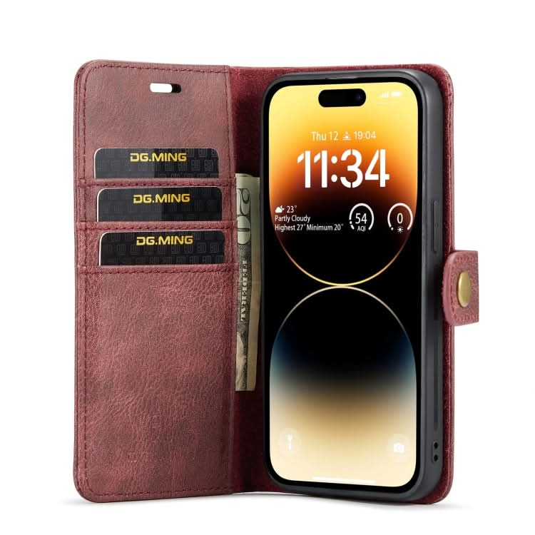 DG.MING Crazy Horse Texture Detachable Magnetic Leather Phone Case, Series 1